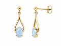 Pearlfire Drops — Australian Opal earrings in 14K Gold, Ministry of Gems