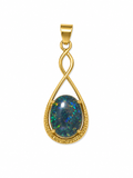Dusk Teardrop — Australian Opal pendant in Gold-Plated Sterling Silver, Ministry of Gems