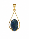 Nightfall Point — Australian Opal pendant in Gold-Plated Sterling Silver, Ministry of Gems