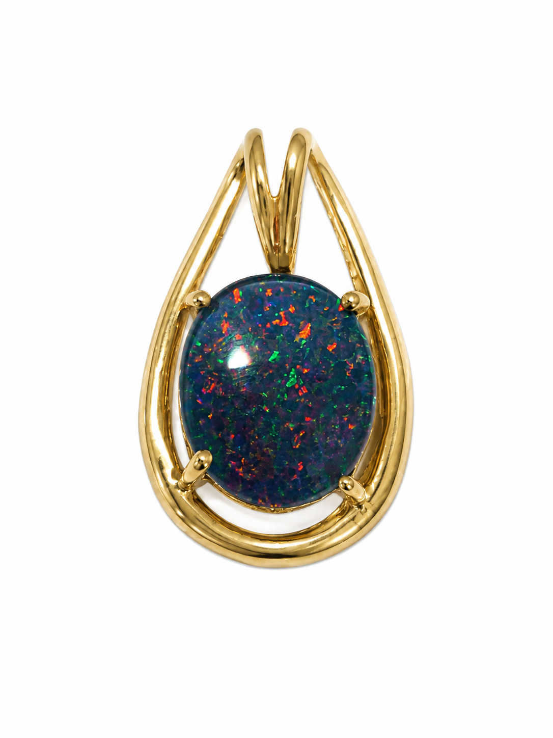 Sovereign Arc — Australian Opal pendant in Gold-Plated Sterling Silver, Ministry of Gems