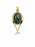 Seagrass Flame — Australian Opal pendant in Gold-Plated Sterling Silver, Ministry of Gems