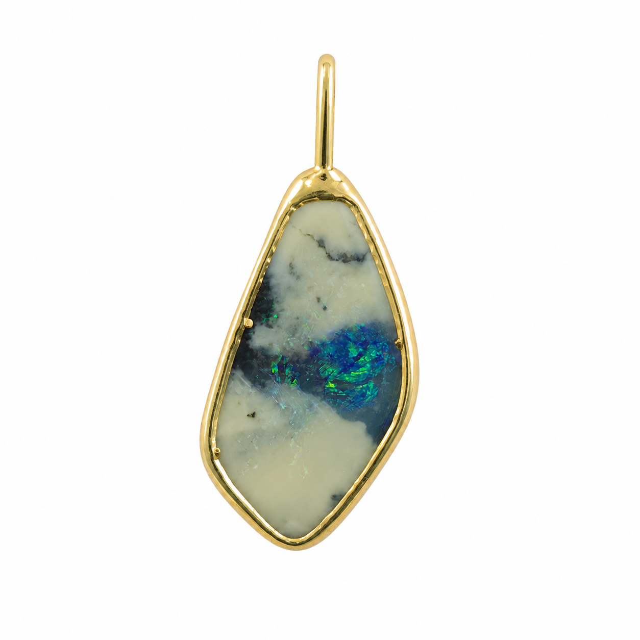 Strata V — Boulder Opal pendant in Gold-Plated Sterling Silver, Ministry of Gems