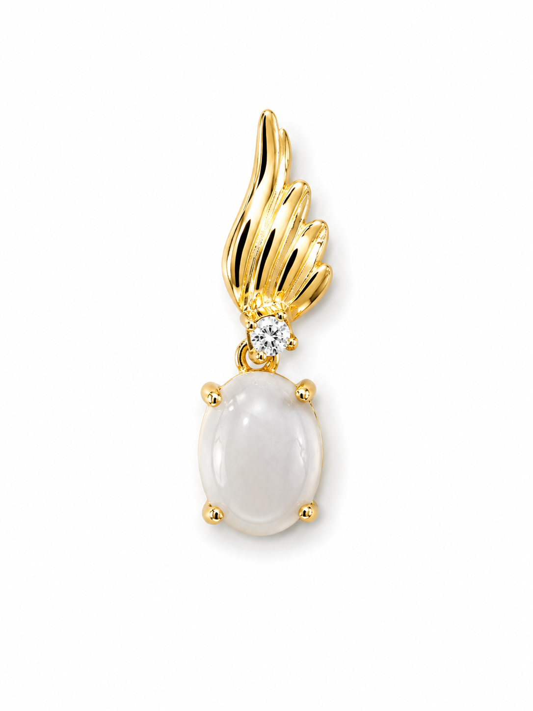 Suspended Pear II — Australian Opal pendant in Gold-Plated Sterling Silver, Ministry of Gems