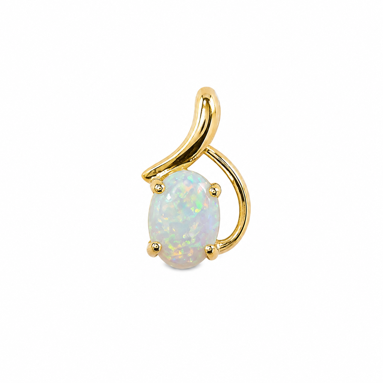 Sister Sweep — Australian Opal pendant in 18K Gold, Ministry of Gems