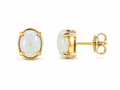 Modern Ember — Australian Opal earrings in 14K Gold, Ministry of Gems