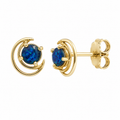 The Blue Spiral — Australian Opal earrings in 14K Gold, Ministry of Gems