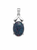 Blue Mosaic — Australian Opal pendant in Gold-Plated Sterling Silver, Ministry of Gems