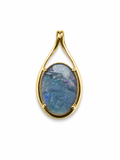 Pale Horizon — Australian Opal pendant in Gold-Plated Sterling Silver, Ministry of Gems