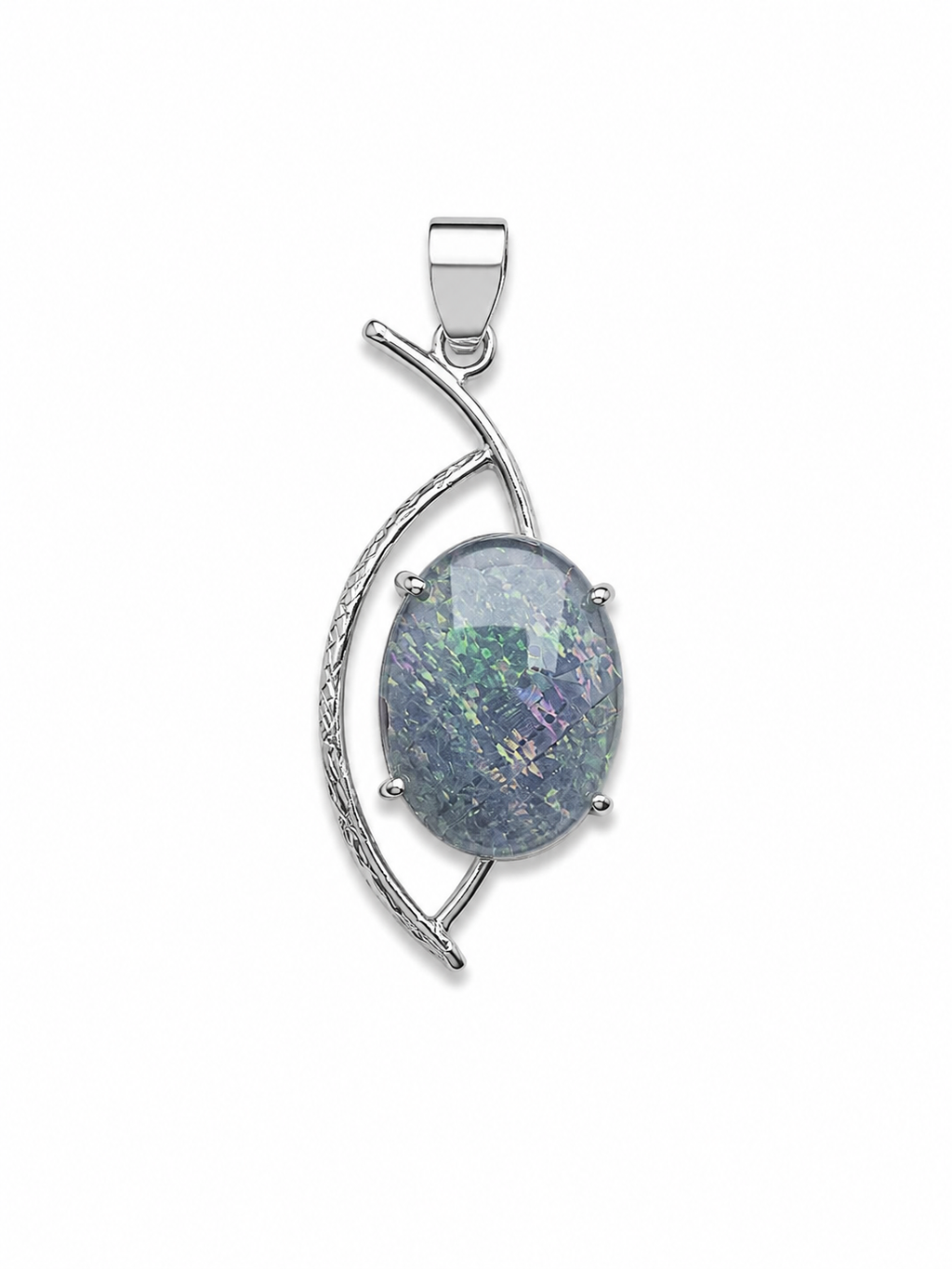 Morning Mist — Australian Opal pendant in Gold-Plated Sterling Silver, Ministry of Gems