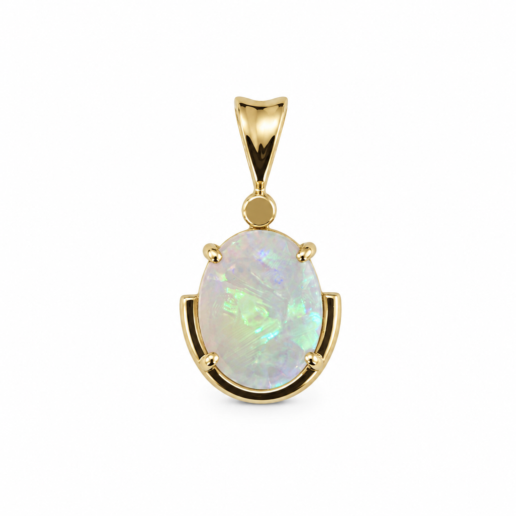 Southern Sky I — Australian Opal pendant in 14K Gold, Ministry of Gems
