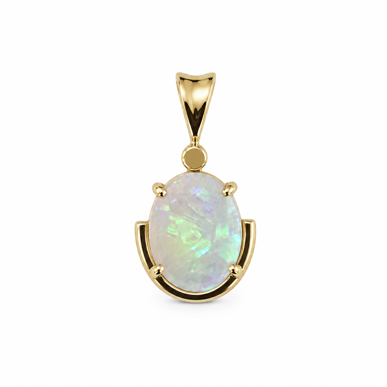 Southern Sky I — Australian Opal pendant in 14K Gold, Ministry of Gems