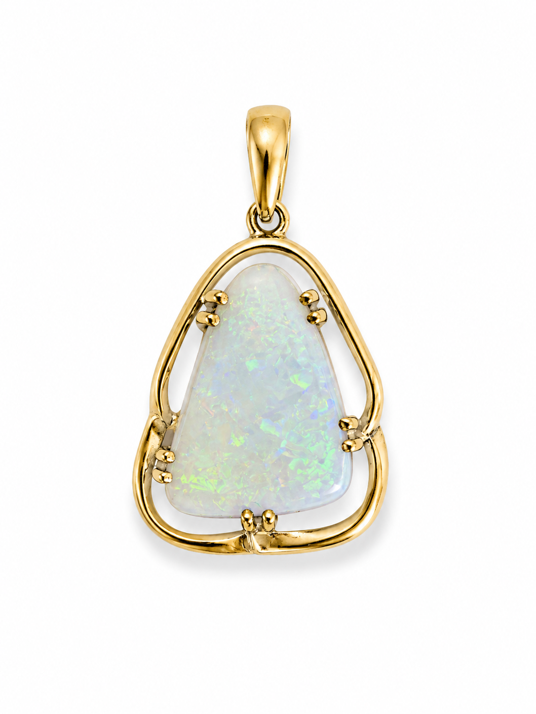 Southern Sky II — Australian Opal pendant in 14K Gold, Ministry of Gems