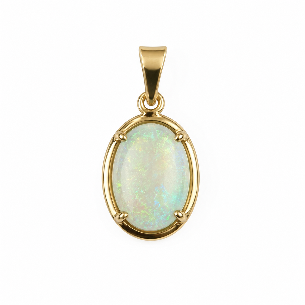 Southern Sky IV — Australian Opal pendant in 14K Gold, Ministry of Gems