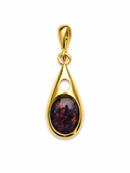 Ember Drop — Australian Opal pendant in Gold-Plated Sterling Silver, Ministry of Gems