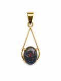 Nocturne Point — Australian Opal pendant in Gold-Plated Sterling Silver, Ministry of Gems