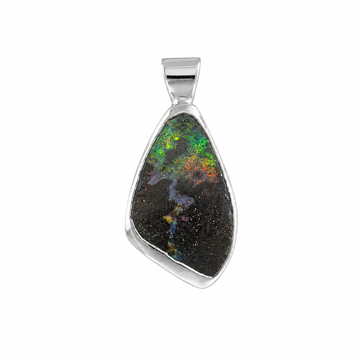 Ironstone Country II — Boulder Opal pendant in Gold-Plated Sterling Silver, Ministry of Gems