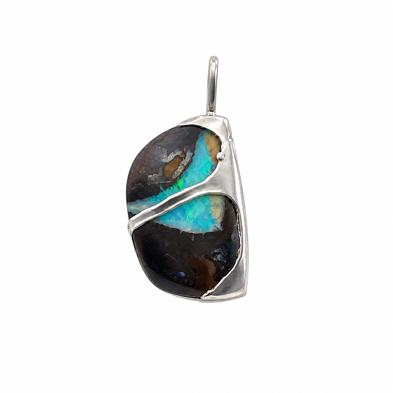 Ironstone Country III — Boulder Opal pendant in Gold-Plated Sterling Silver, Ministry of Gems