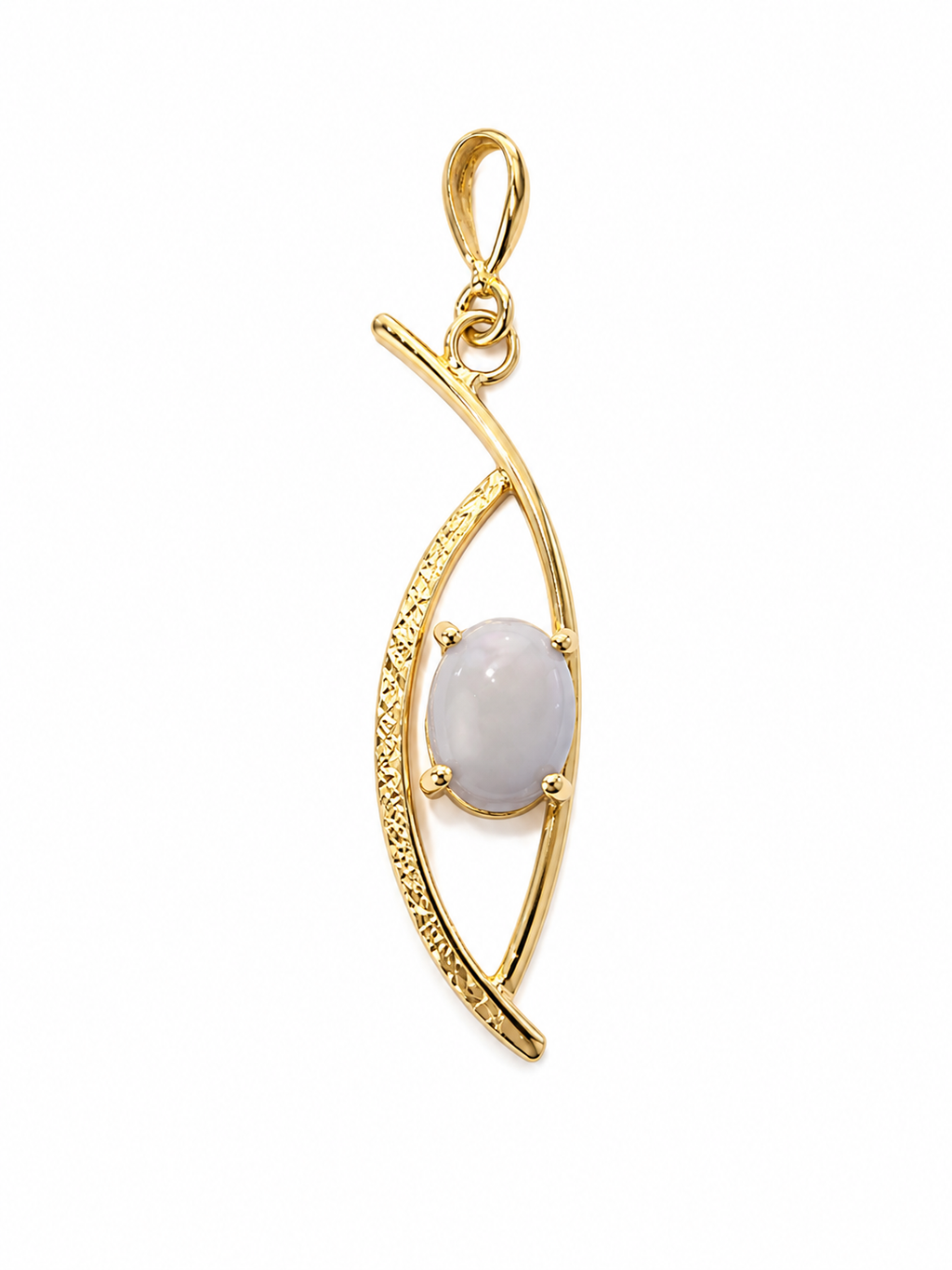 White Feather — Australian Opal pendant in Gold-Plated Sterling Silver, Ministry of Gems