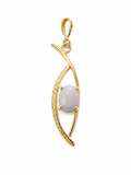 White Feather — Australian Opal pendant in Gold-Plated Sterling Silver, Ministry of Gems