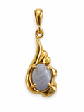 Twilight Drop — Australian Opal pendant in Gold-Plated Sterling Silver, Ministry of Gems