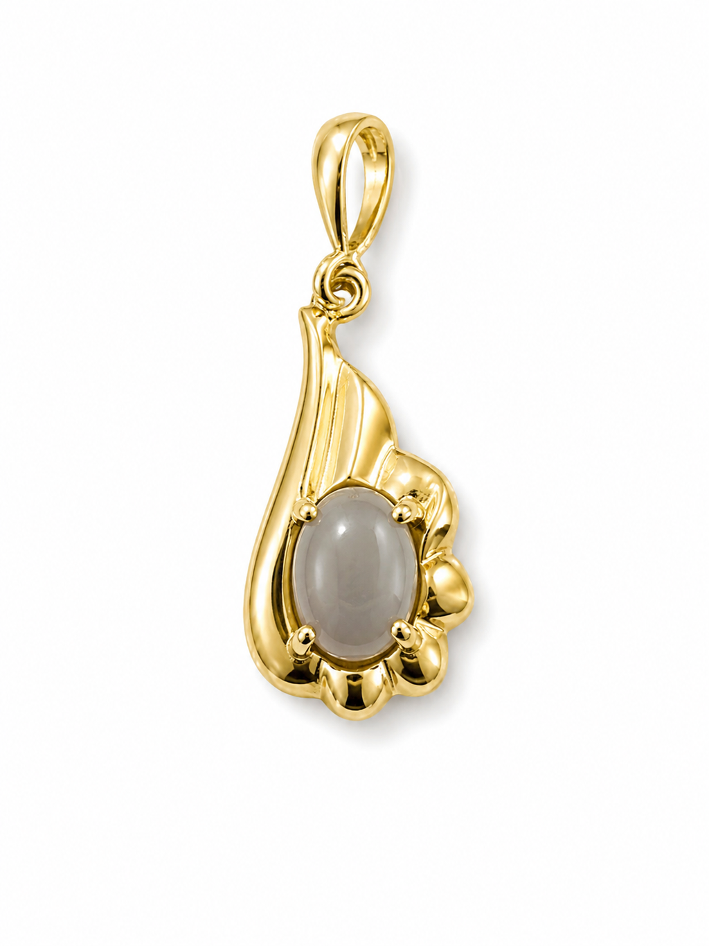 Aurora Petal — Australian Opal pendant in Gold-Plated Sterling Silver, Ministry of Gems