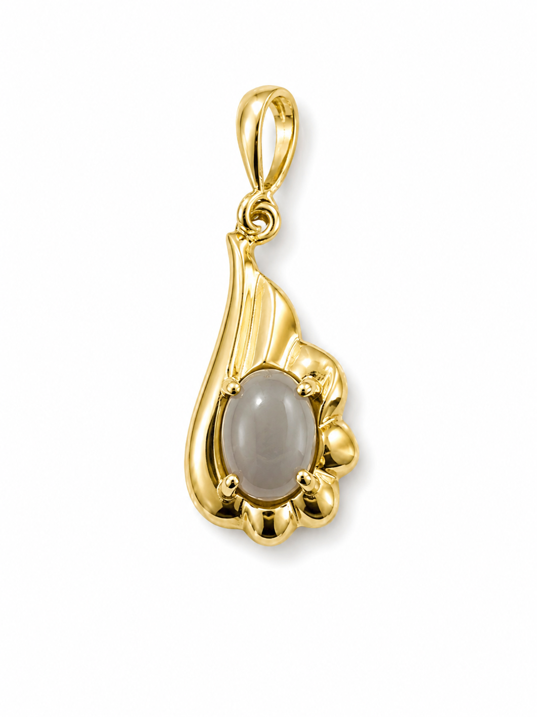 Aurora Petal — Australian Opal pendant in Gold-Plated Sterling Silver, Ministry of Gems