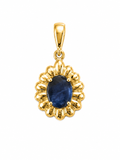 Midnight Rosette — Australian Opal pendant in Gold-Plated Sterling Silver, Ministry of Gems