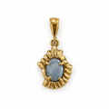 Coastal Shield — Australian Opal pendant in Gold-Plated Sterling Silver, Ministry of Gems