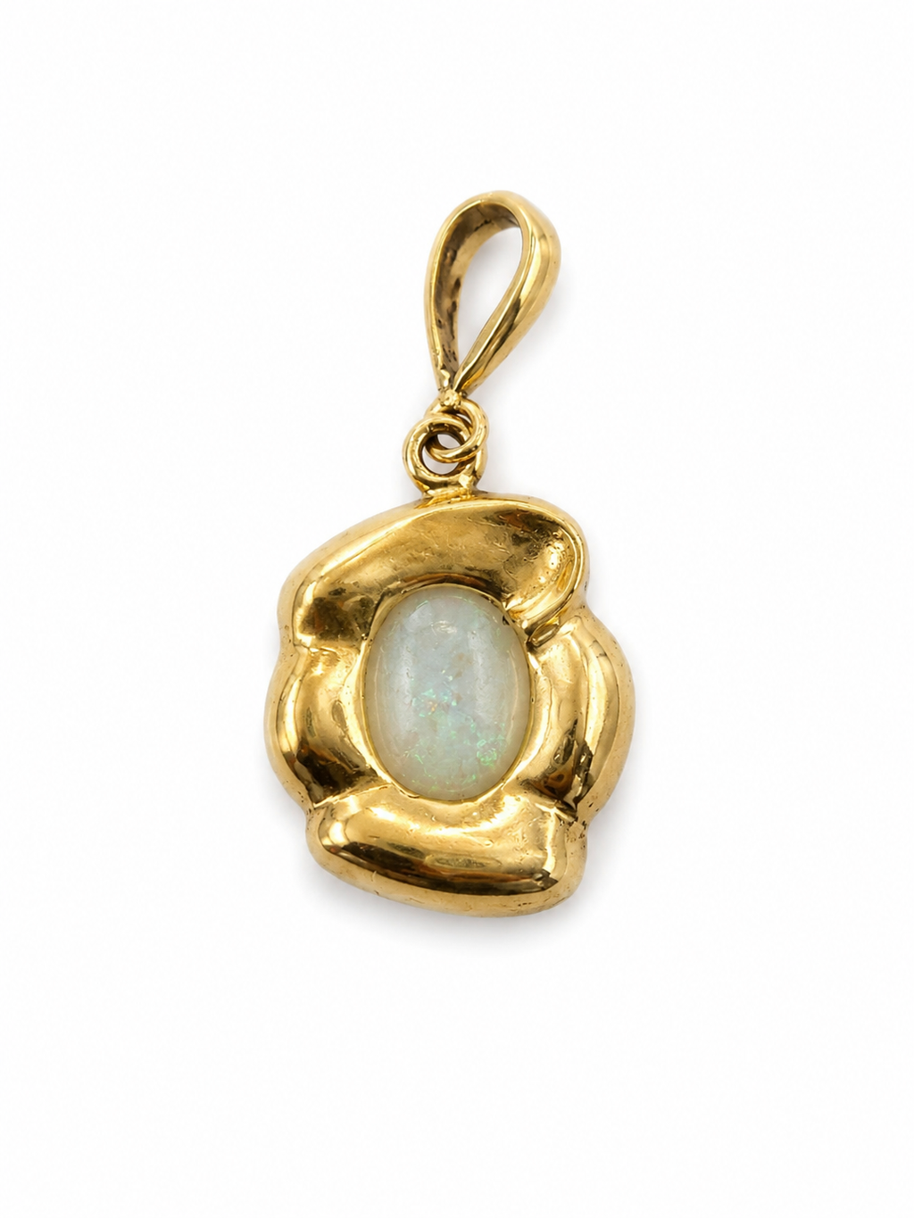 Lucky Light — Australian Opal pendant in Gold-Plated Sterling Silver, Ministry of Gems