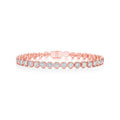 Bezel Set Diamond Tennis Bracelet Rose Gold — Ministry of Gems exclusive design