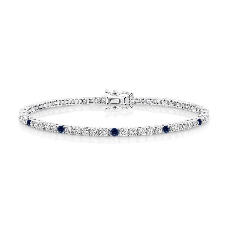 Blue Sapphire Tennis Bracelet — Ministry of Gems exclusive design