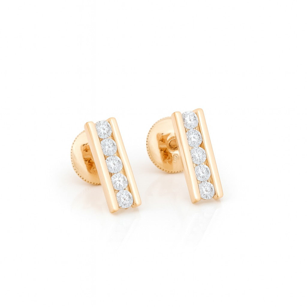 Brillo — Diamond Bar Studs — Ministry of Gems