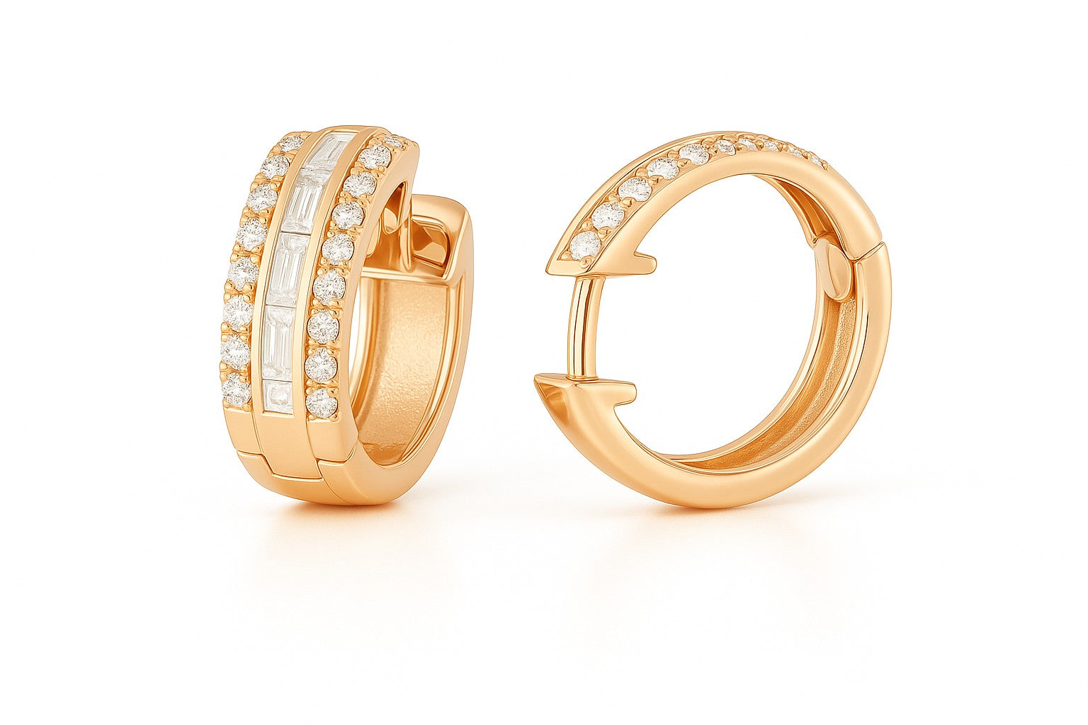 Clarté — Diamond Huggie Hoops — Ministry of Gems