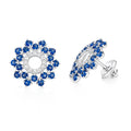 Blue Sapphire Starburst Studs — Ministry of Gems