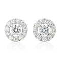 Round Diamond Halo Studs — Ministry of Gems