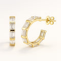 Chantelle — Baguette Diamond Hoops — Ministry of Gems