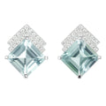 Princess Green Amethyst Deco Studs — Ministry of Gems