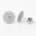 Diamond Rosette Stud Earrings — Ministry of Gems