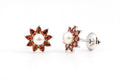 Garnet Flower Studs — Ministry of Gems