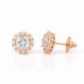 Rose Halo Diamond Studs — Ministry of Gems
