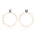 Pearl Circle Drop Earrings — Ministry of Gems