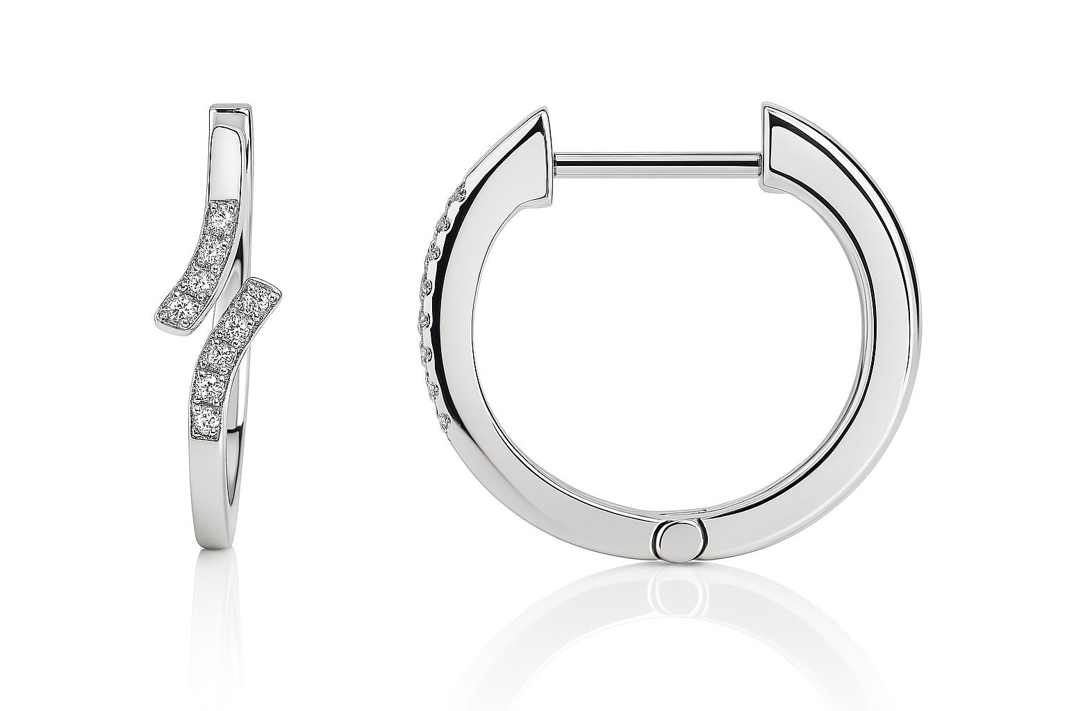 Fine Jewellery — Aria Pavé Hoops — Ministry of Gems