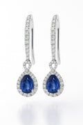 Cielo Nocturno — Pear Sapphire Drop Earrings — Ministry of Gems