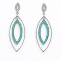 Teal Marquise Open Drop Earrings — Ministry of Gems