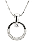 Luna — Diamond Circle Pendant — Ministry of Gems