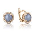 Moonlight — Chalcedony Cabochon Halo Drops — Ministry of Gems