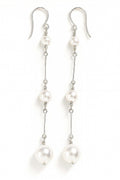 Double Pearl Chain Drop Earrings — Ministry of Gems