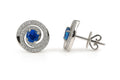 Stella Azul — Round Sapphire Swirl Studs — Ministry of Gems
