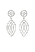 Pavé Diamond Marquise Drop Earrings — Ministry of Gems