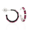 Ruby Baguette Hoop Earrings — Ministry of Gems